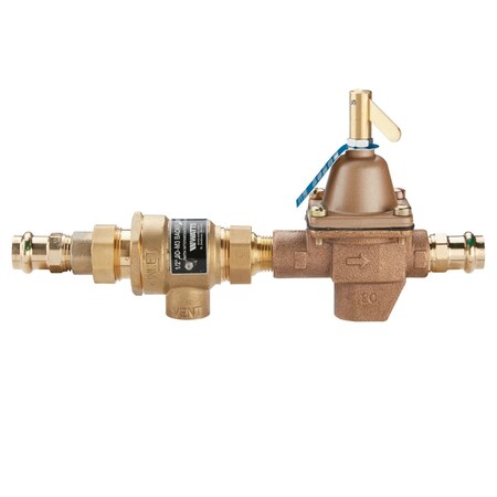 Watts 1/2 IN Bronze Combination Fill Valve and Backflow Preventer, Threaded Union End Connections 0386473