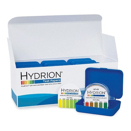Hydrion Test Paper Dispensor, 0-1000 ppm, PK10 QK-1000
