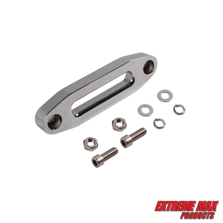 Extreme Max 5600.3096 MAGNA Polished Aluminum Universal ATV / UTV Hawse Fairlead for Synthetic Rope 5600.3096