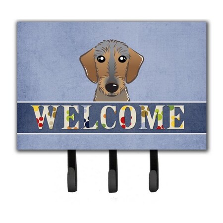 Carolines Treasures Wirehaired Dachshund Welcome Leash and Key Holder BB1419TH68