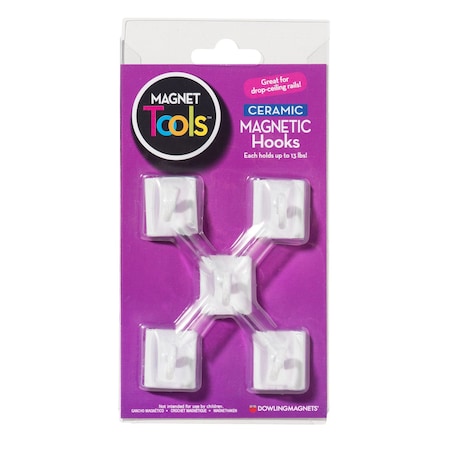 Dowling Magnets Ceramic Ceiling Hooks, 5PK 735008