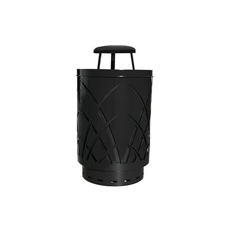 Witt Industries Brown Outdoor Receptacle with Sleek Design with Rain Cap SAW40P-RC-BN