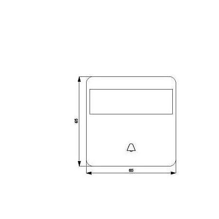 Siemens DELTA profil, titanium white Rocker switch with label with symbol bell 5TG7804