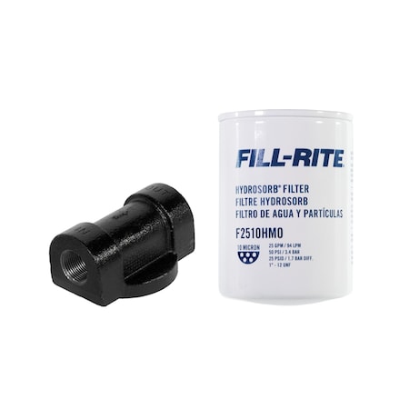 Fill-Rite FuelFilterKit, 25gpm, 50psi, 5-3/8inL 1210KTF7026
