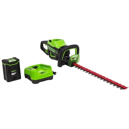 Greenworks Hedge Trimmer, Battery Included, 2 Ah, 80 V, 3/4 in Cutting Capacity, 26 in Blade, Rear Handle 2203902