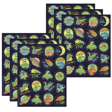 Eureka Dinosaur Dinosaur Breath Scented Stickers, 80-Piece Set, 6PK 650331