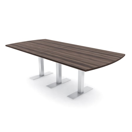 Skutchi Designs 8ft Arc Rectangle Conference Table With Power | Harmony Series | Person Meeting Room Table HAR-AREC-48X96-T-H3041-NA