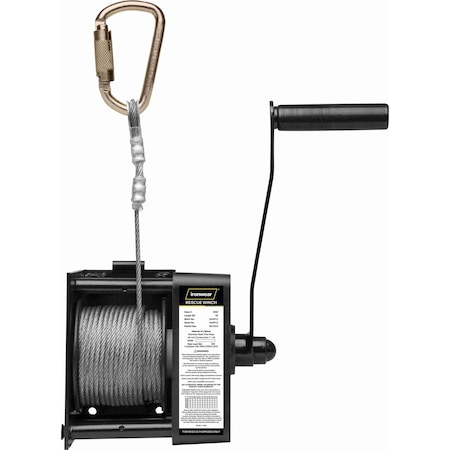 Ironwear 65 ft Confined Space 3-Way Rescue & Retrieval Winch, 300lbs 2960