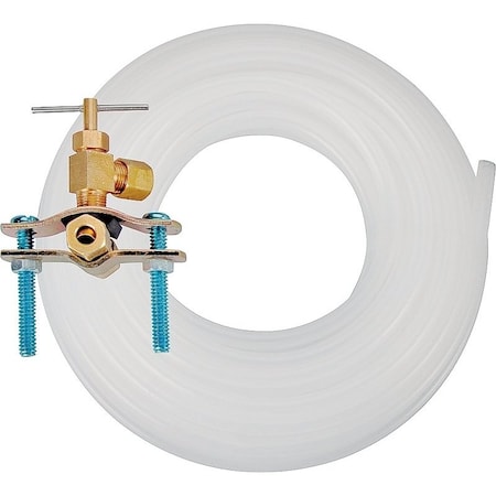 Prosource PMB-270-3LF Ice Maker Installation Kit, Brass, Plastic, Copper Saddle Valve and White Plastic Tube PMB-270-3LF3L