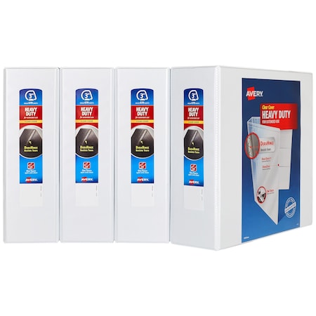 Avery Binders, 3 in Heavy-Duty View 3 Ring, PK4 79745