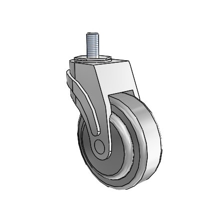 Medcaster Stem Caster, 4"dia, 275lb NG04QDP125SWTS02