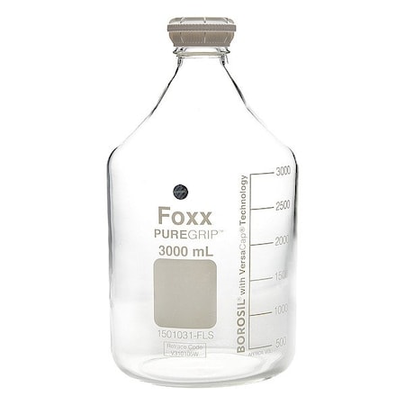 Foxx Life Sciences Glass Lab Media Btl, Boro Gls, 326mm H 1501033-FLS
