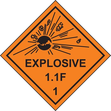 Accuform DOT SHIPPING LABELS HAZARD CLASS 1 MSL16EV5