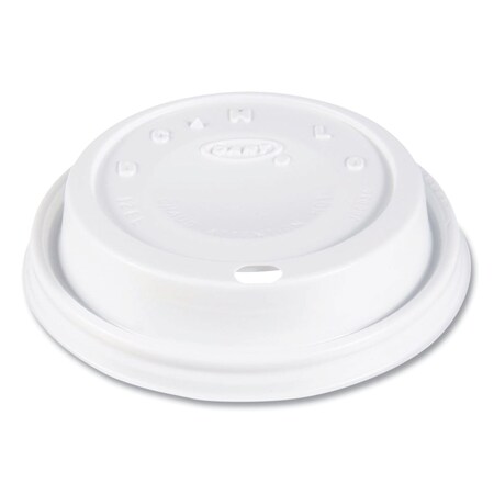 Dart Cappuccino Dome Sipper Lids, 12 oz, White, PK1000 PK 12EL