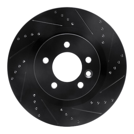 Dynamic Friction Co DFC Brake Rotor - Drilled and Slotted - Black 633-11009R