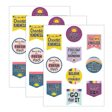 Teacher Created Resources Oh Happy Day Positive Sayings Accents, 30-Piece Set, 3PK 9038