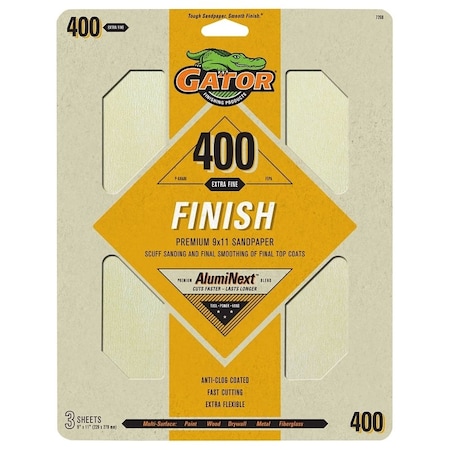 Gator PAPER SAND 400GRIT 9 X 11IN 7268