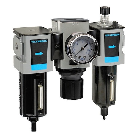 Wilkerson Filter/Regulator/Lubricator, Auto Drain C18-03-FHG0B