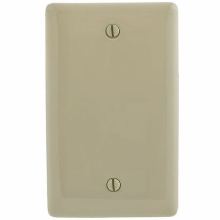 Hubbell Wiring Device-Kellems Wall Plate, Blank, Ivory, Nylon NPJJ13I