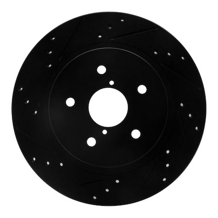 Dynamic Friction Co DFC Brake Rotor - Drilled and Slotted - Black 633-13028L