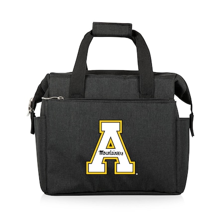Picnic Time Family Of Brands NCAA App State Mountaineers On The Go Lunch Bag Cooler - Soft Cooler Lunch Box, Black 510-00-179-794-0