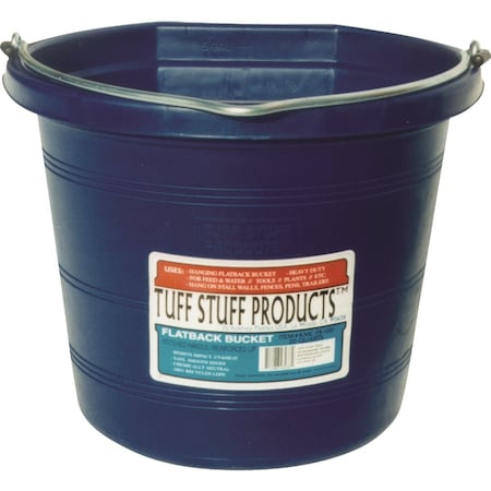 Tuff Stuff Products 5 Gal. Blue Poly Flat Back Bucket KMC-FB100BL