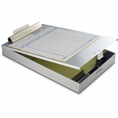 Saunders Mfg Saunders Redi-Rite Aluminum Storage Clipboard, 8-1/2" x 12", Silver 11017