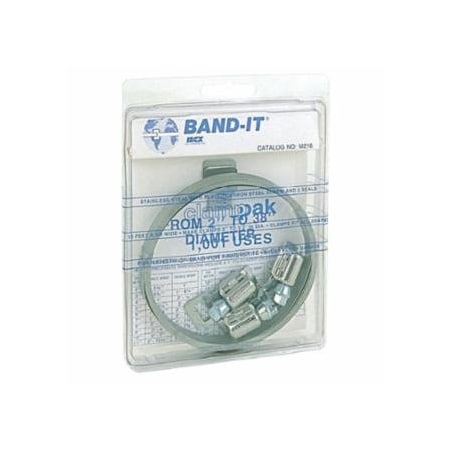 Band-It Clamp-Pak Clamp Set, 3/8 in x 0.015 in x 10 ft, Stainless Steel 080-M21899