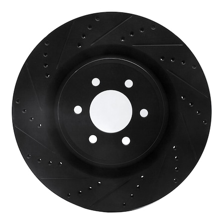 Dynamic Friction Co DFC Brake Rotor - Drilled and Slotted - Black 633-40022L