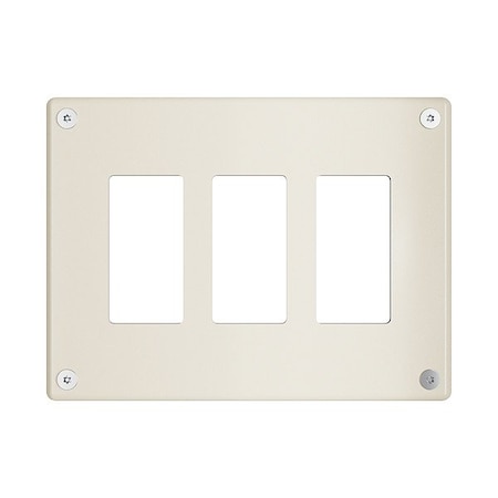 Legrand Wall Plate, 7.34" W, Stainless Steel, Ivory WSP33G1IVYPS