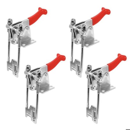 Powertec Toggle Clamp, 1980 lbs Cap., 40344 Adj. 90 Degree Vertical U Bolt Latch, Antislip Hand Grip, 4PK 20324-P4N