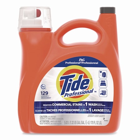 Tide Pro Commercial HE Liquid Laundry Detergent, 129 Loads, 170 oz Bottle with Dispensing Top 13946