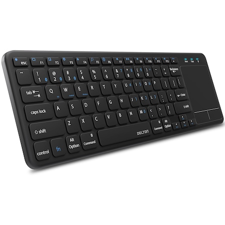 Delton Bluetooth Keyboard with Touchpad, Small Portable Wireless Computer Keyboard - Black N60