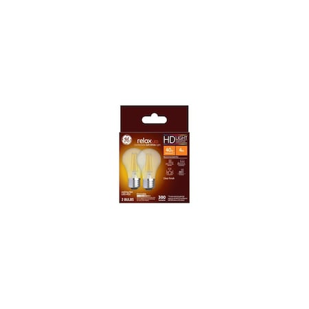 Ge LED Bulb Relax HD A15 E26 (Medium) Soft White 40 Watt Equivalence Clear Pair 31313