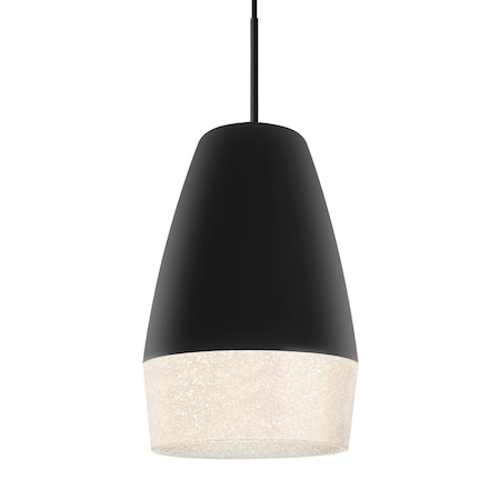 Besa Lighting Besa Abu 12 Pendant, Black/Glitter, Black Finish, 1x 60W MAX E26 Base 1JT-ABU12BK-BK