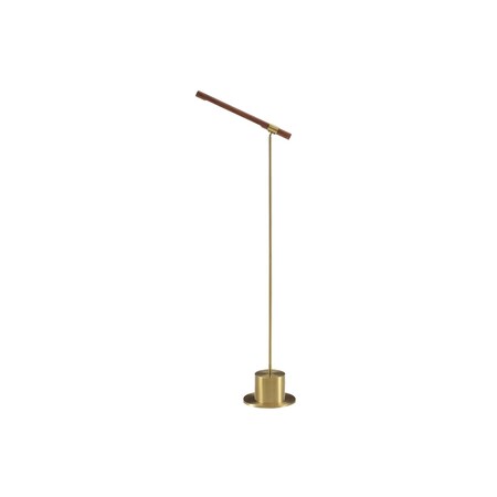Monarch Specialties Lighting, 65-in. h, Floor Lamp, Brass Metal, Wood Shade, Contemporary I 9652