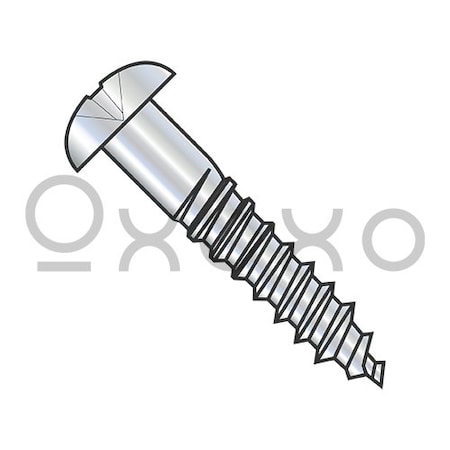 Oxoxo 10-13X1 Phillips Round Head Full Body 2/3 Thread Wood Screw Zinc, 3000PK 141062