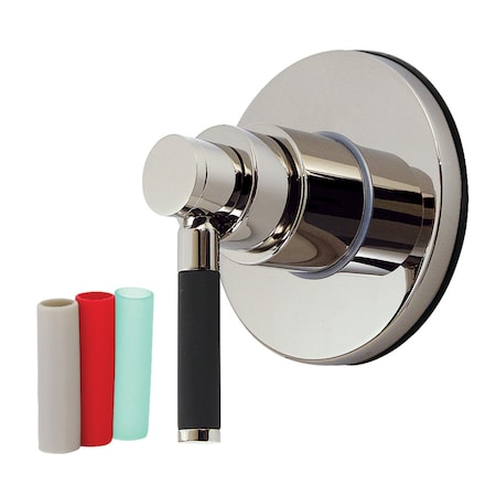 Kingston Brass Single-Handle Three-Way Diverter Valve with Round Trim Kit, Polished Nickel KS3036DKL