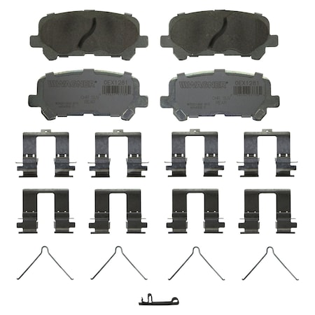 Wagner Brake OEX Rear Disc Brake Pad Set Premium Ceramic,  OEX1281