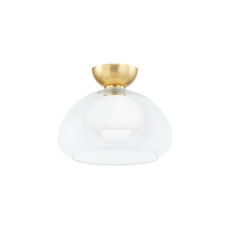 Mitzi Home Ec. X Cortney 1 Light Semi Flush 25 In. Aged Brass H813601-AGB