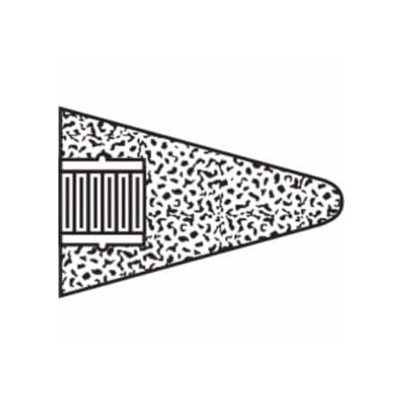 Norton Co Type 17 Gemini Cone Sq. Tip, 2in D, 3in Thick, 5/8-11 Arbor, 24 Grit Alum Oxide 547-61463615722
