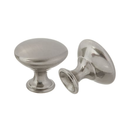 Pride Industrial 1-1/16in Diecast Mushroom Cabinet Knob Satin Nickel Finish K910SN