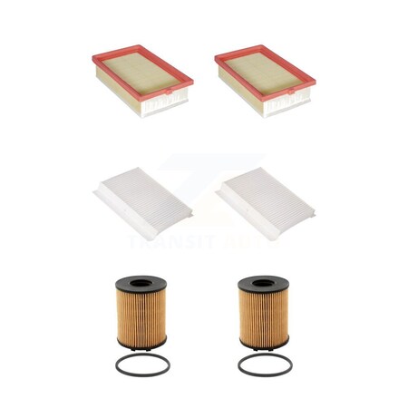 Pur 2x Air + 2x Cabin + 2x Engine Cartridge Oil Filter 6 Total Kit For 2014-2020 Fiat 500L KFM-101363