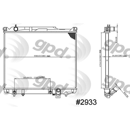 Global Parts Distributors Radiator 2933C