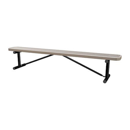 Leisure Craft Portable, Bench w/o Back, 8ft., Beige B8XPP-BEIGE