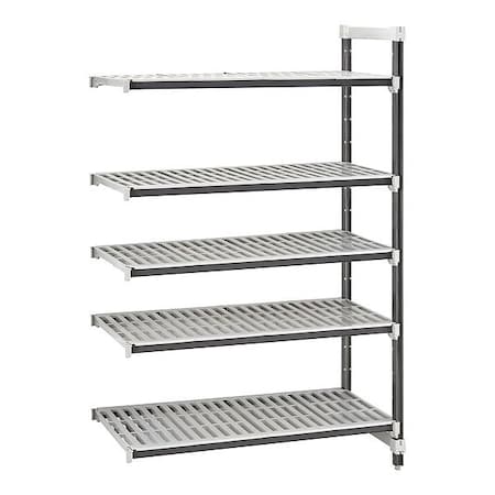 Cambro Shelving Unit, 22 in L, Speckled Gray EXA212464V5480