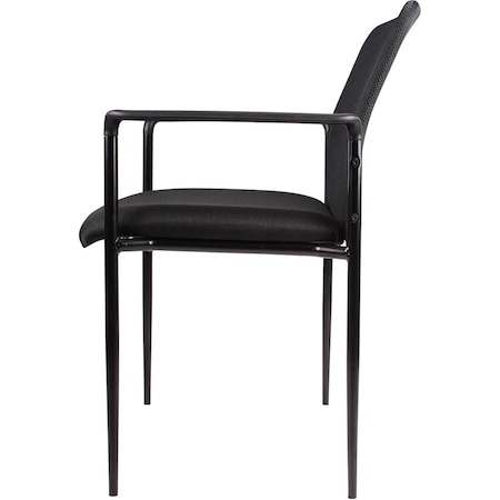 Lorell Reception Side Guest Chair, 23.8 in W 23.5" L 33" H, Mesh Seat LLR69506