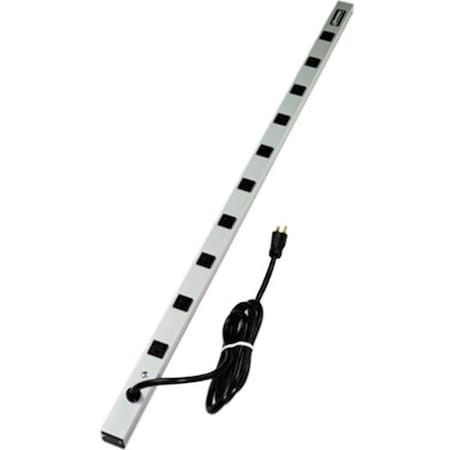 Wiremold Power Strip, Surge, 10 Outlet(s) 15 ft. 4810BDS20R