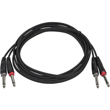 Monoprice 3 Meter (10ft) Dual 1/4inch TS Male Instrument Cable 601461