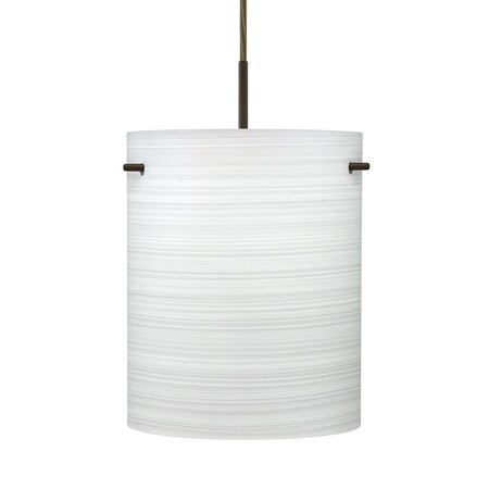 Besa Lighting Besa Tamburo 8 Pendant, Chalk, Bronze Finish, 1x 100W MAX E26 Base 1JT-4006KR-BR